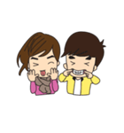 Cute Couple Go＆Nana [English Edition]（個別スタンプ：23）