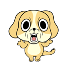 色々な表情のコミカルな犬のキャラクター（個別スタンプ：18）