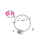 白くて丸いあいつと猫かぶり（個別スタンプ：1）