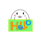 白くて丸いあいつと猫かぶり（個別スタンプ：3）
