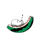 白くて丸いあいつと猫かぶり（個別スタンプ：17）