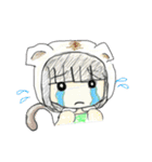 白くて丸いあいつと猫かぶり（個別スタンプ：24）