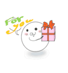 白くて丸いあいつと猫かぶり（個別スタンプ：31）