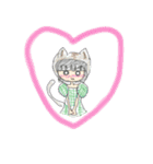 白くて丸いあいつと猫かぶり（個別スタンプ：35）