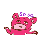 ピンクのくまとゆかいな仲間たち（個別スタンプ：6）