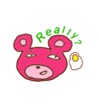 ピンクのくまとゆかいな仲間たち（個別スタンプ：15）