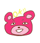 ピンクのくまとゆかいな仲間たち（個別スタンプ：18）