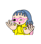 Molly in the pink glasses（個別スタンプ：24）