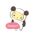 The boy who put on panda costume.（個別スタンプ：14）