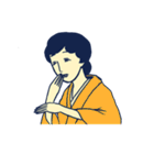モダン レトロ 婦人スタンプ（個別スタンプ：1）