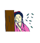 モダン レトロ 婦人スタンプ（個別スタンプ：11）