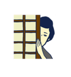 モダン レトロ 婦人スタンプ（個別スタンプ：21）