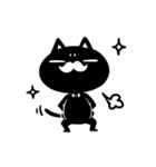 白髭黒猫（個別スタンプ：1）