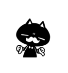 白髭黒猫（個別スタンプ：36）