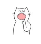 白いねこ 1（個別スタンプ：11）