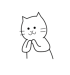 白いねこ 1（個別スタンプ：19）