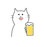 白いねこ 1（個別スタンプ：34）
