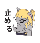 Rhyno女の子（個別スタンプ：30）