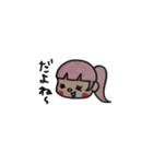 手描きピンクの子（よく使う言葉）（個別スタンプ：3）