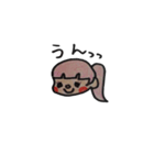 手描きピンクの子（よく使う言葉）（個別スタンプ：4）