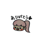 手描きピンクの子（よく使う言葉）（個別スタンプ：7）
