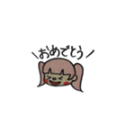 手描きピンクの子（よく使う言葉）（個別スタンプ：8）