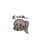 手描きピンクの子（よく使う言葉）（個別スタンプ：19）