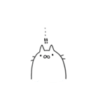ゆるゆるしろねこ（個別スタンプ：21）