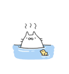 ゆるゆるしろねこ（個別スタンプ：25）