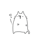 ゆるゆるしろねこ（個別スタンプ：30）