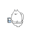 ゆるゆるしろねこ（個別スタンプ：32）