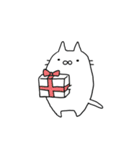 ゆるゆるしろねこ（個別スタンプ：40）