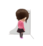 ピンキー - 少女ピンクのシャツ（個別スタンプ：5）