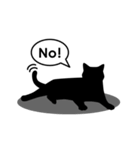 黒猫シルエット（個別スタンプ：10）