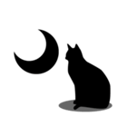 黒猫シルエット（個別スタンプ：32）