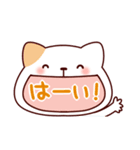 ねこの口も借りたい「ねこもじ」（個別スタンプ：3）