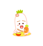 Litte Cute Radish Family（個別スタンプ：21）