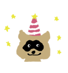 Pompon raccoon（個別スタンプ：34）