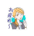 先輩社員の恭子さん（個別スタンプ：18）
