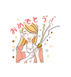 先輩社員の恭子さん（個別スタンプ：38）