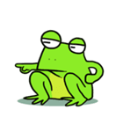 Nazoni 面白い緑のカエル（個別スタンプ：4）