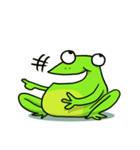 Nazoni 面白い緑のカエル（個別スタンプ：11）