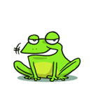 Nazoni 面白い緑のカエル（個別スタンプ：16）