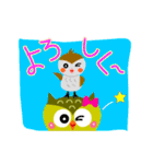 楽しいフクロウの毎日（個別スタンプ：4）