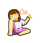 だらけ女子（個別スタンプ：1）