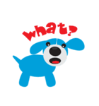 Cute BlueDog（個別スタンプ：4）