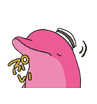 ピンクイルカくんの日常（個別スタンプ：8）