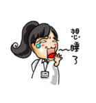 Stickers of a Sweating Employee-female（個別スタンプ：38）