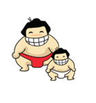 Sumo Dad and Sumo Son - English（個別スタンプ：1）