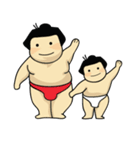 Sumo Dad and Sumo Son - English（個別スタンプ：4）